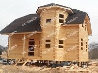 Сруб дома из бруса 6x8 в Пикалево