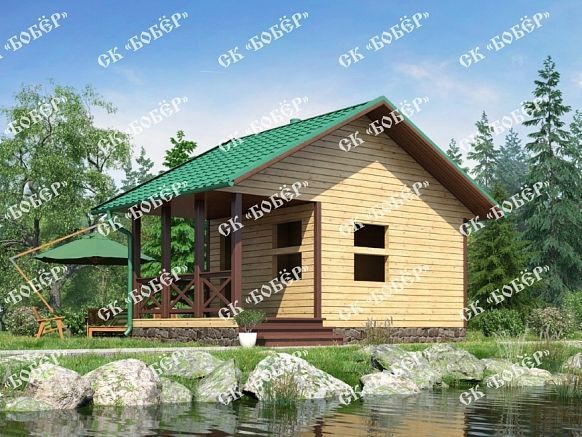 Сруб бани из бруса 4х6