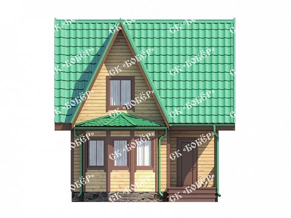 Дачный дом из бруса 6х8. фото