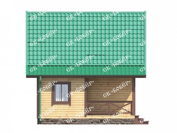Дачный дом из бруса 6х8. фото