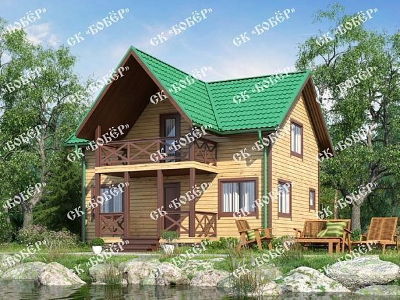 Дом из бруса 8х8