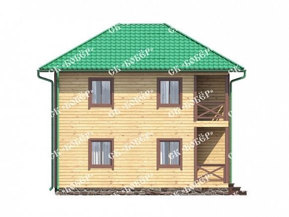 Дом из бруса 8х8. фото