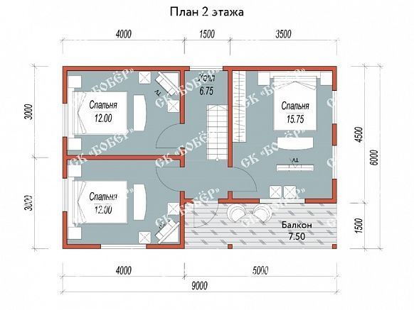 Сруб из бруса 6х9. фото