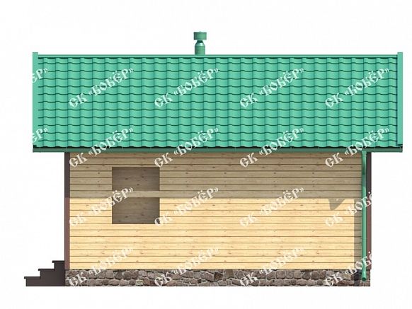 Сруб бани из бруса 6х6. фото