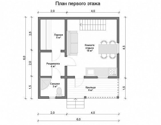 Сруб бани из бруса 6х6. фото