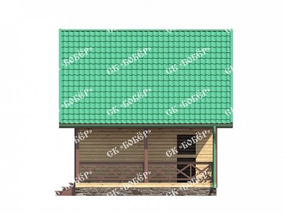 Сруб из бруса 6х8. фото