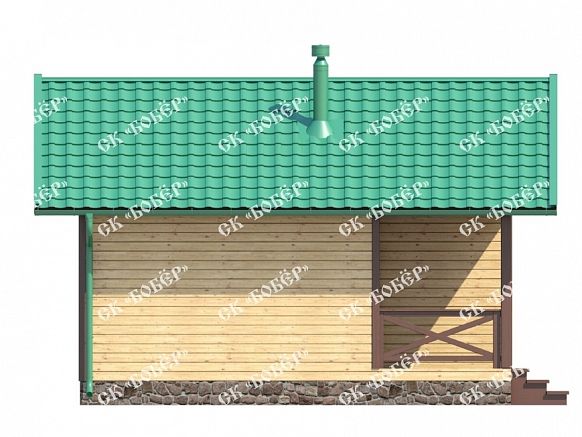 Сруб бани из бруса 6х6. фото
