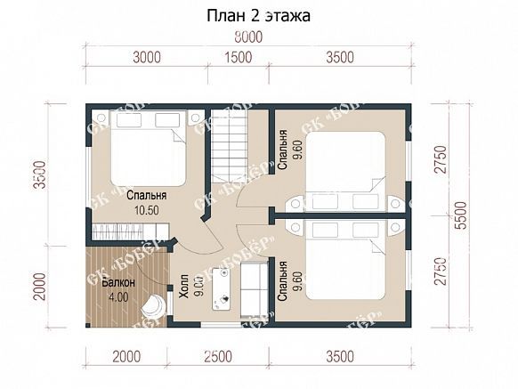 Дом из профилированного бруса 7х8. фото