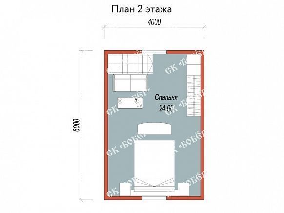 Мансардный сруб из бруса 6х6. фото